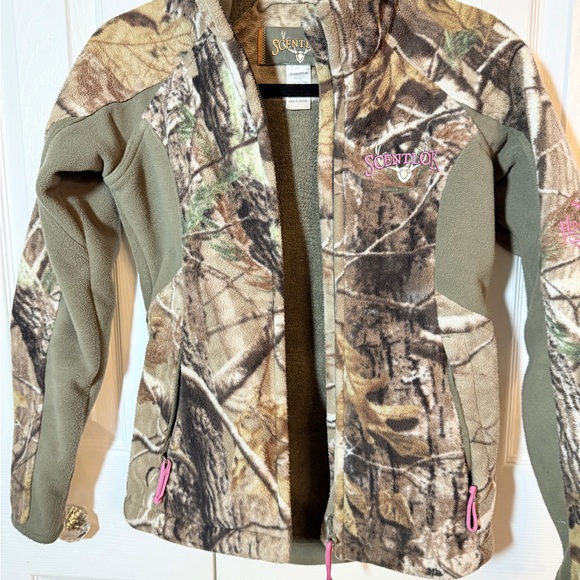 ScentLok Women's Camouflage Fleece Utility Jacket Heart Stopper FREE SHIP! Sz XS - Picture 1 of 8